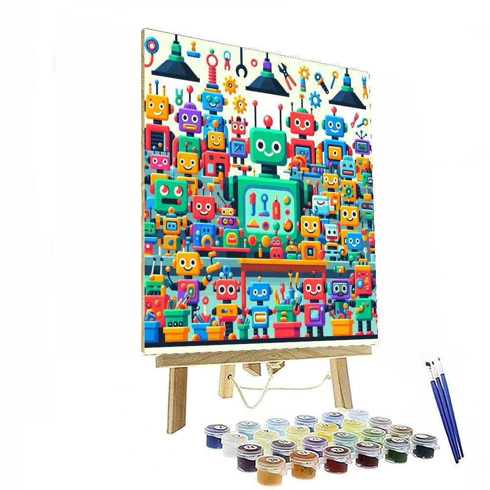 Friendly Robot Workshop DIY Paint By Numbers