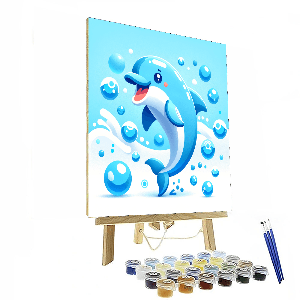 Bubble Fun Dolphin Painting By Numbers Kit