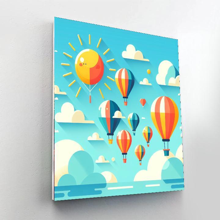 Sky-high Hot Air Ballooning Paint By Color