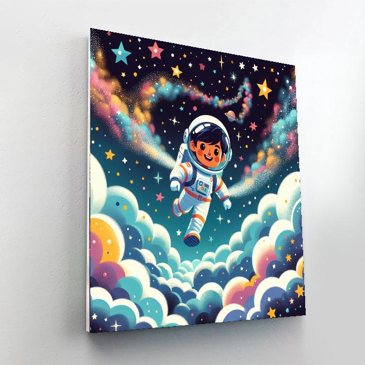 Astronaut's Stardust Journey DIY Paint By Numbers