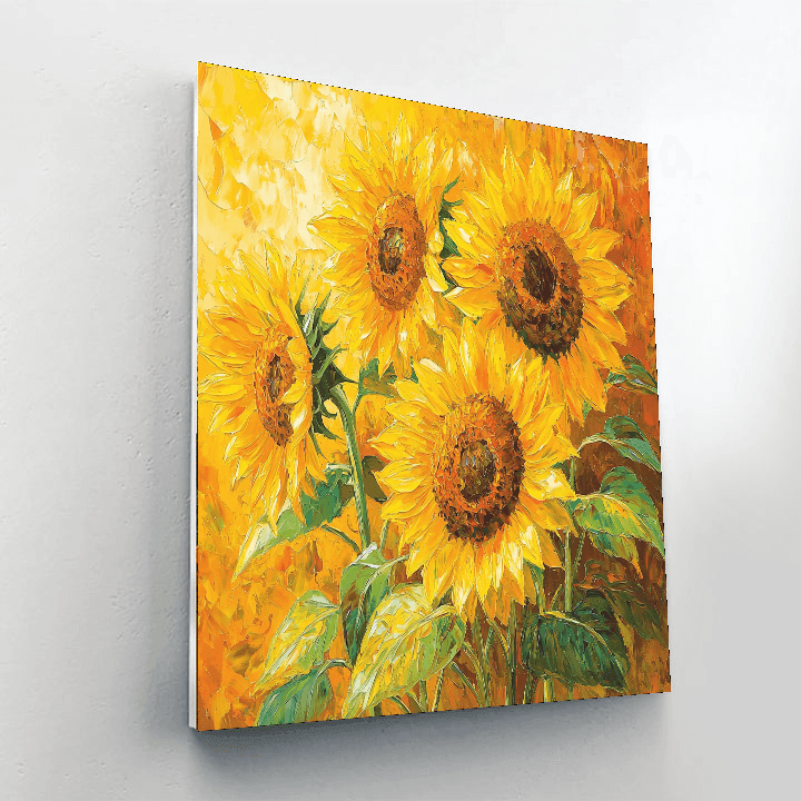 Vincent Van Gogh Inspired Joyful Sunflowers  Paint By Numbers Kits
