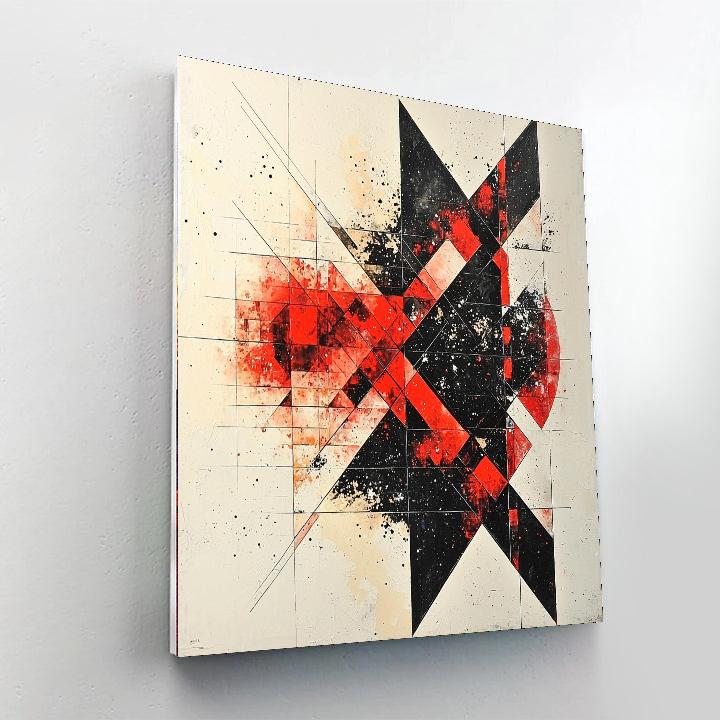 Kazimir Malevich Inspired Radiant Structure  Painting Number Kit