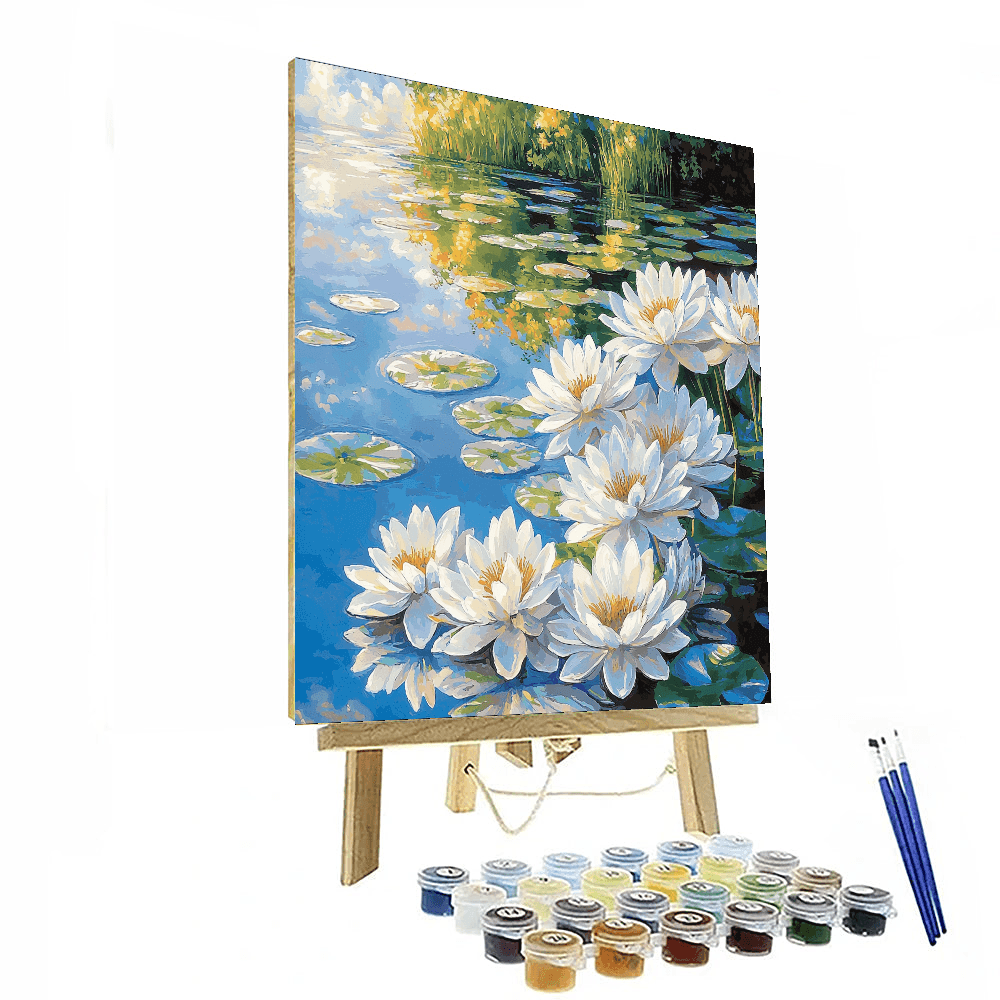 Claude Monet Inspired Glistening Garden  Paint By Numbers Art