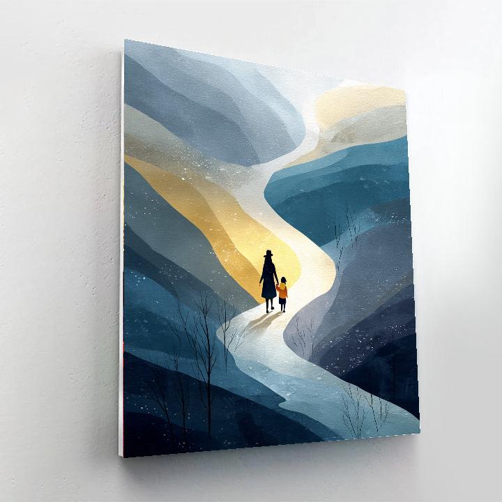 Joyful Steps Through Time Painting Number Kit