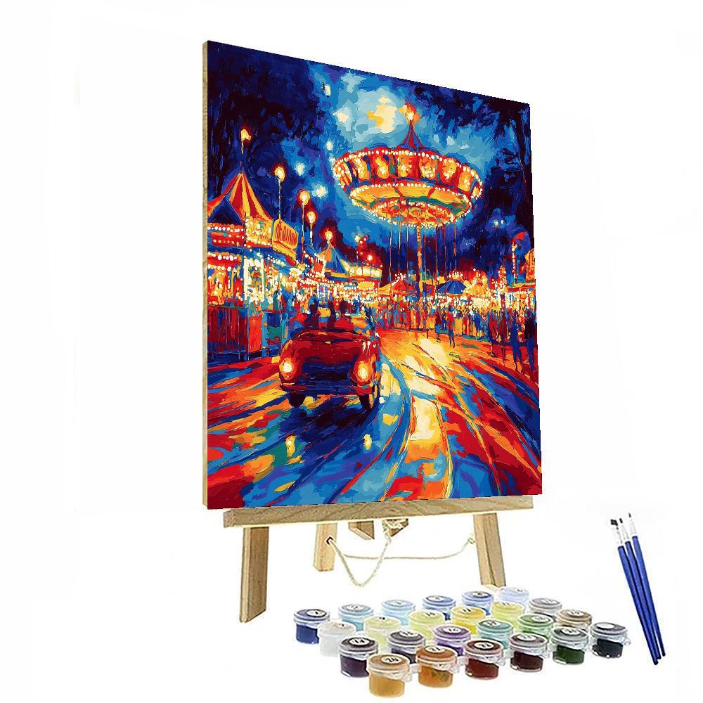 Vlaminck Inspired Whirling Carnival Night  Paint By Numbers