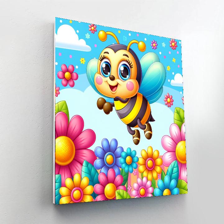 Happy Bee Paint By Color
