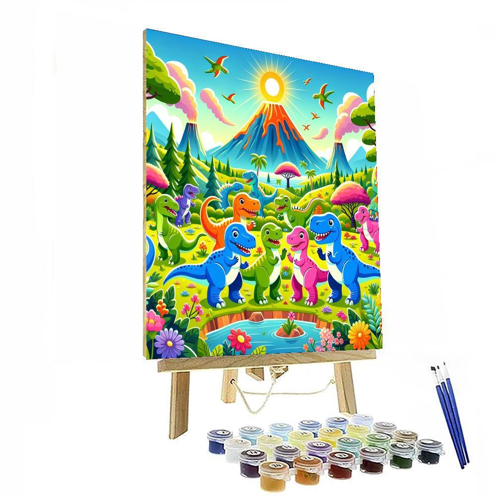 Friendly Dinosaur Fun Paint By Numbers