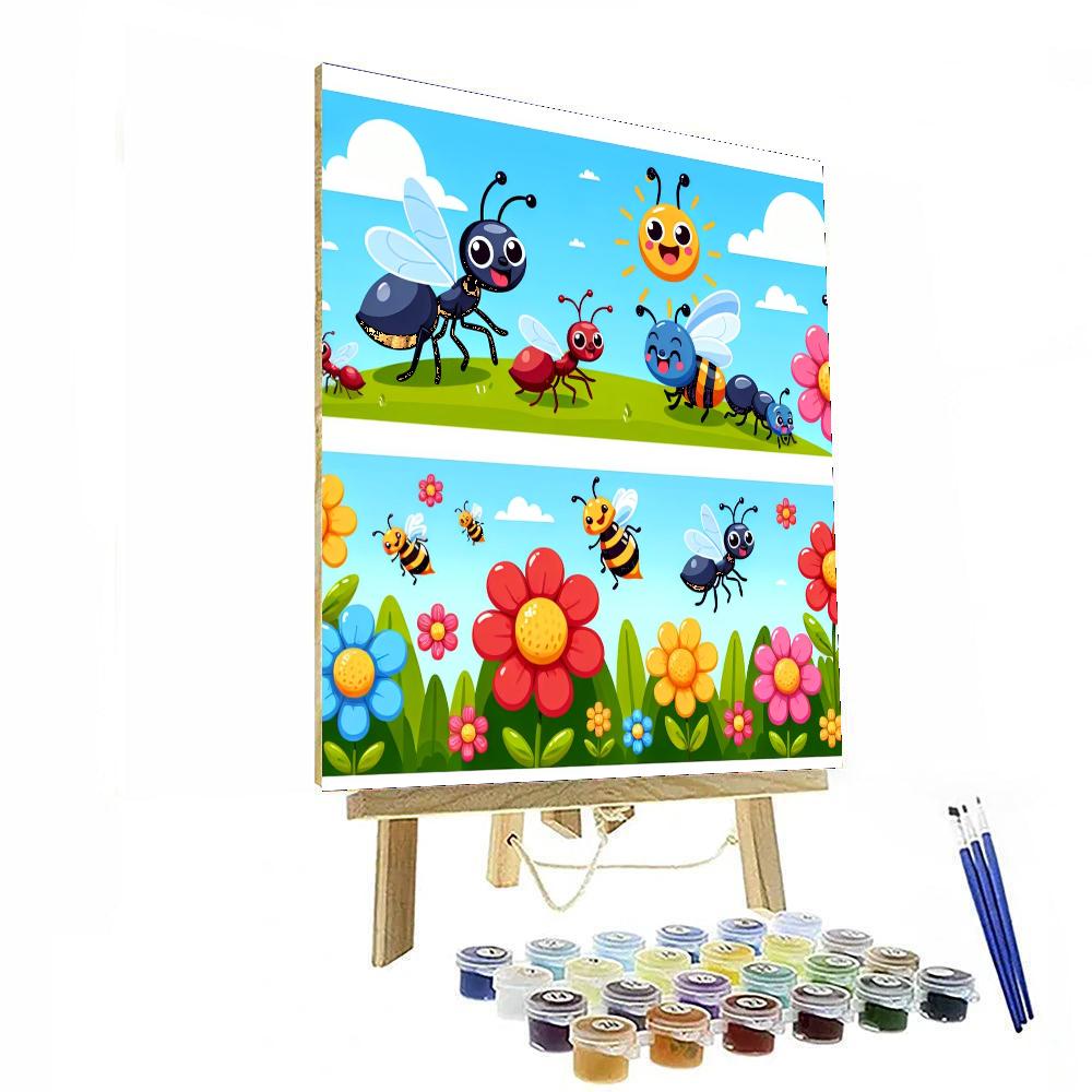 Busy Bugs At Work Paint By Number