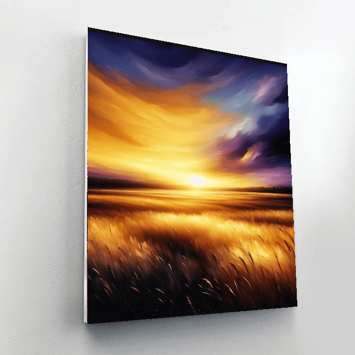 Enchanted Sunset Prairie Number Painting