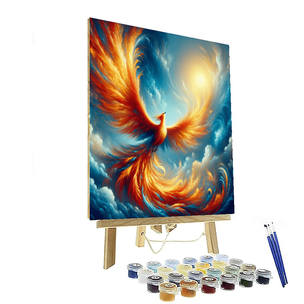 Mythical Phoenix Rising Number Painting