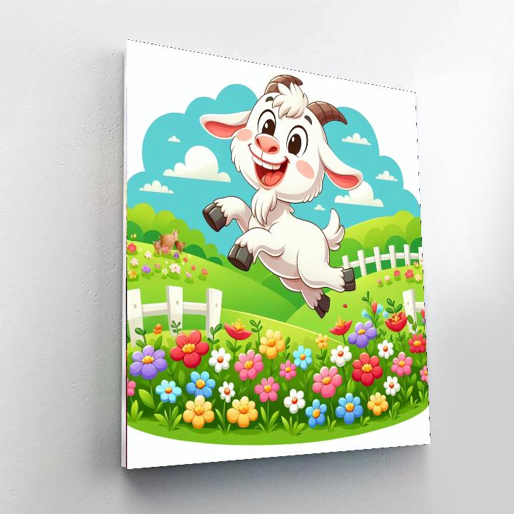 Silly Goat On The Farm Numbered Painting Kits