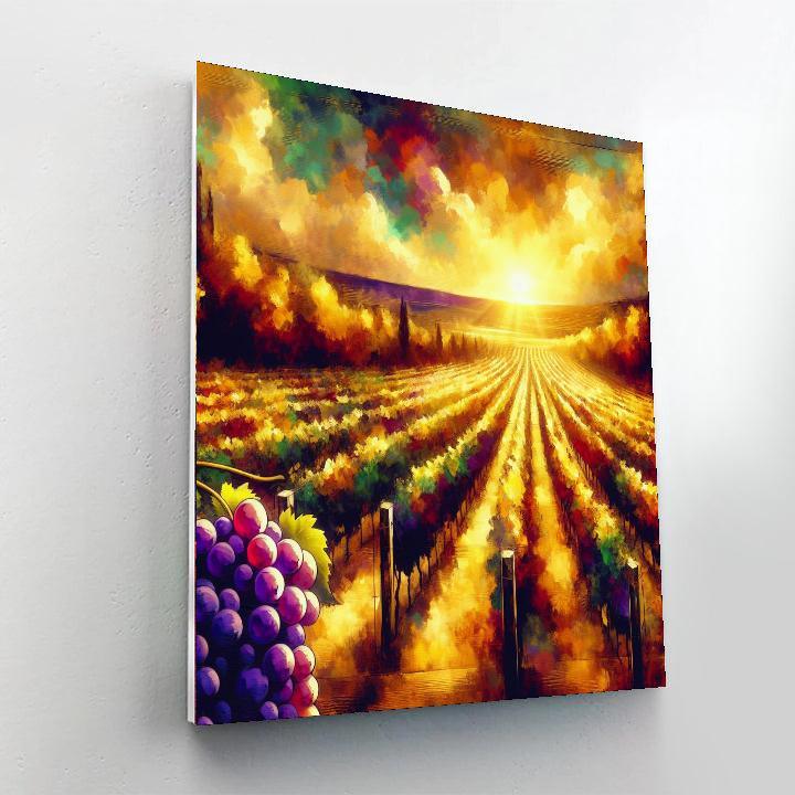Sunlit Vineyard Charm Paint By Numbers Art