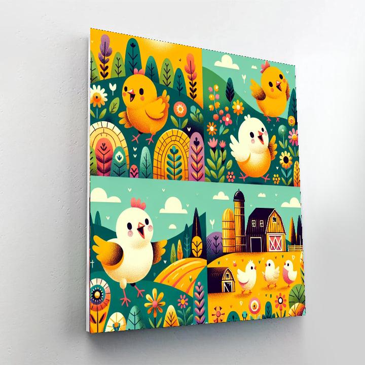 Cheerful Chick Farmyard Painting By Numbers Kit