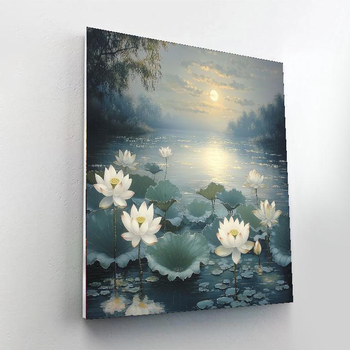 Li Keran Inspired Sacred Lotus Reverie  Paint By Numbers