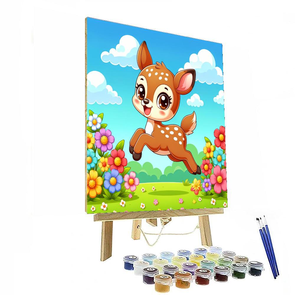 Funny Fawn Paint By Color