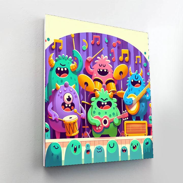 Funny Monster Band Painting By Numbers Kit
