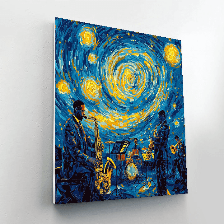 Vincent Van Gogh Inspired Starry Night Jazz  Paint By Numbers Kits