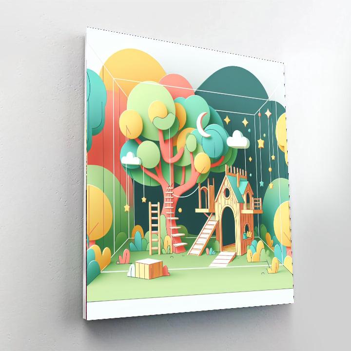 Mystical Enchanted Treehouse Paint By Color