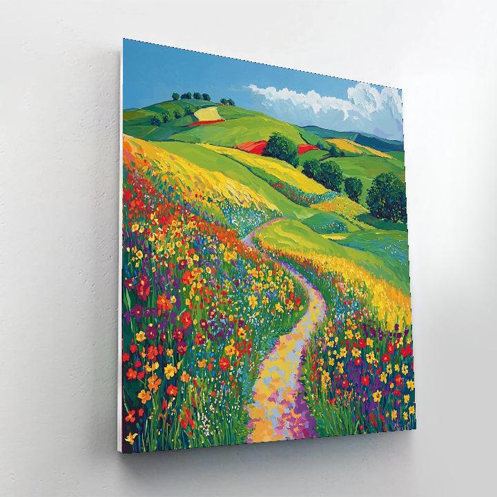 David Hockney Inspired Colorful Countryside Serenade  Paint By Color