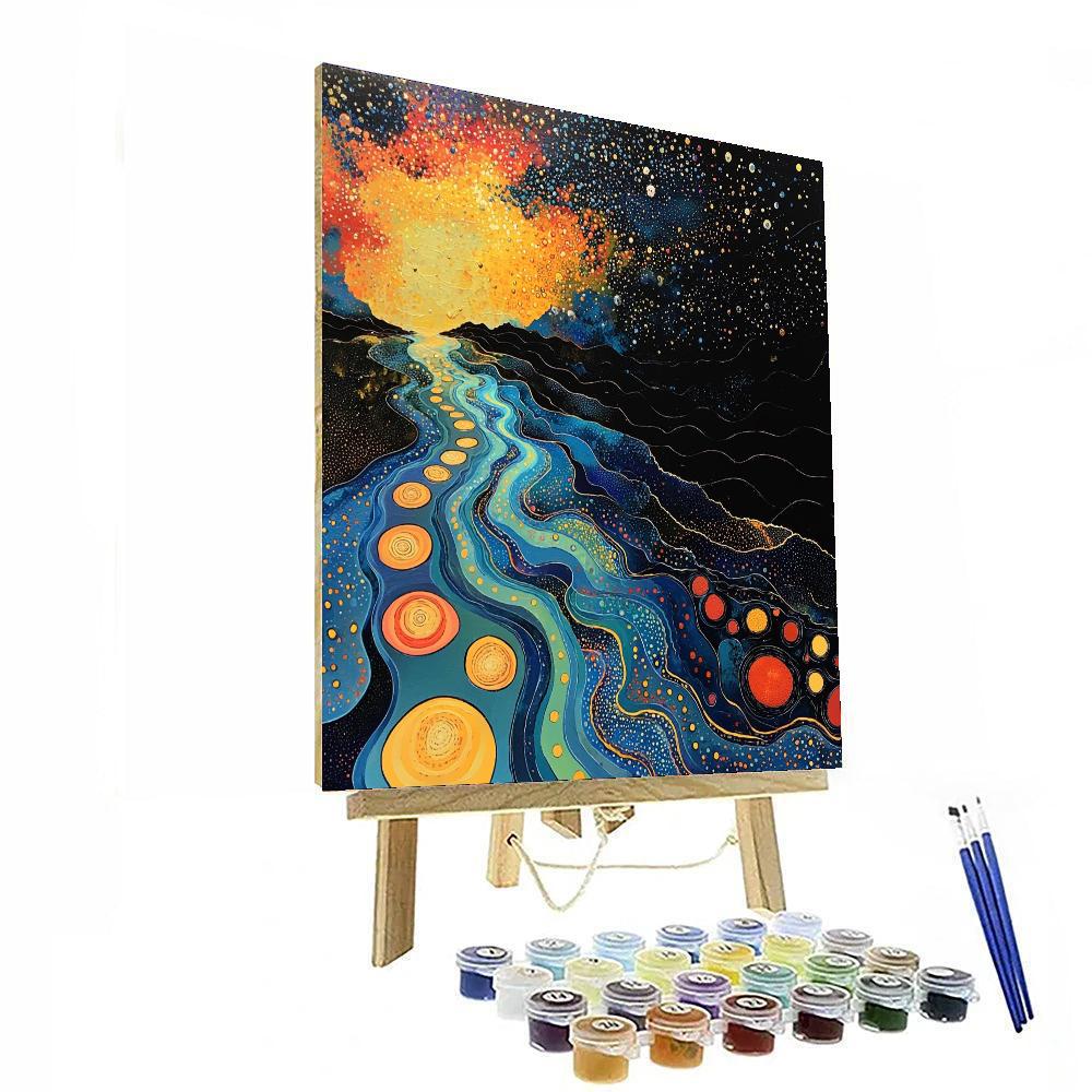 Yayoi Kusama Inspired Celestial Waves Of Color  Paint By Number