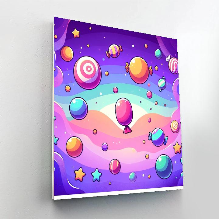 Cosmic Candyland Paint By Numbers Art