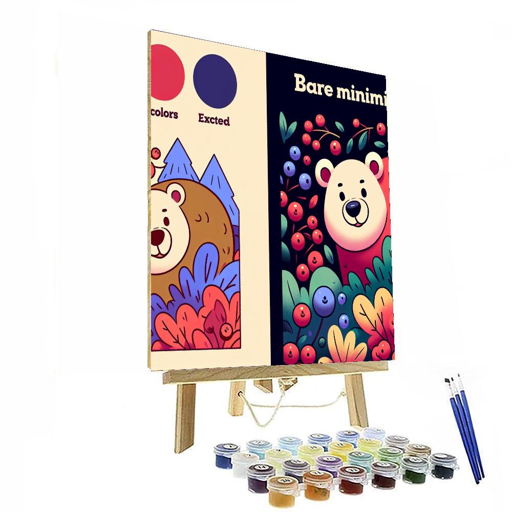 Bear’s Bountiful Berry Patch Paint By Numbers