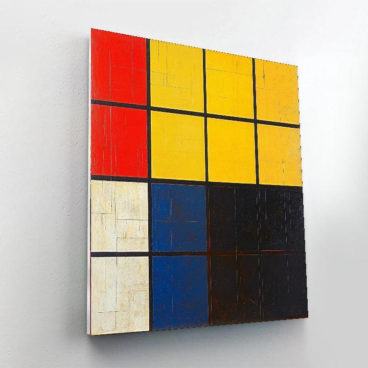 Piet Mondrian Inspired Modern Industrial Abstract  Paint By Numbers Kits