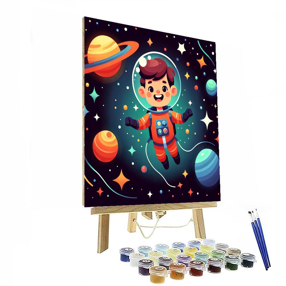 Little Astronauts' Spacewalk Paint By Numbers
