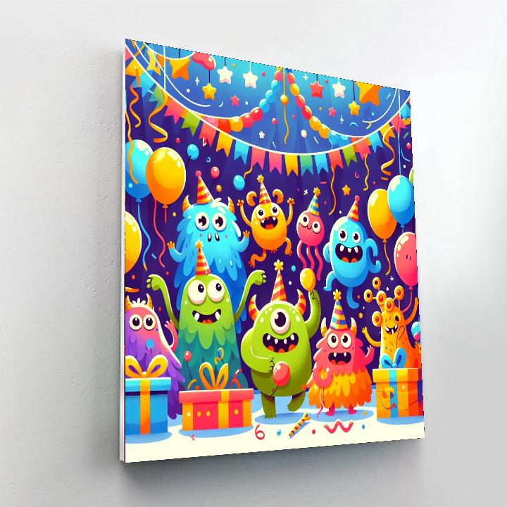 Giggle Fest With Monsters Numbered Painting Kits