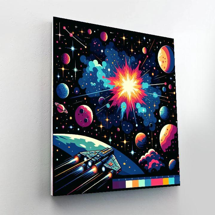 Galaxy Supernova Exploration Paint By Numbers