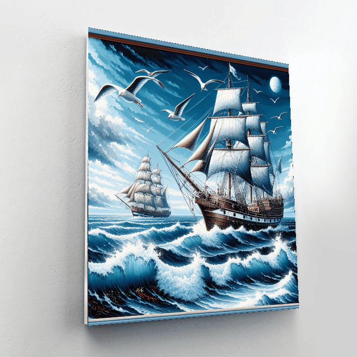 Timeless Nautical Adventure Number Painting