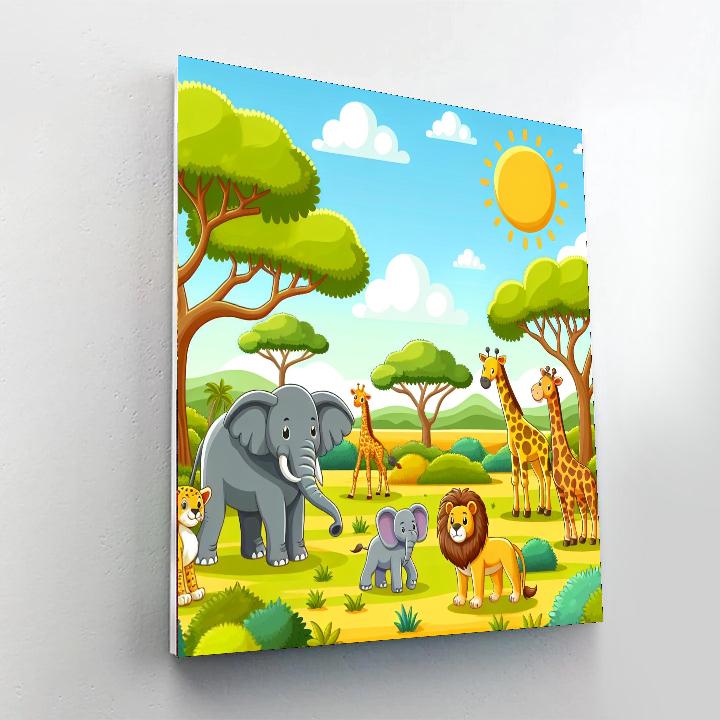 The Safari Expedition Painting Number Kit