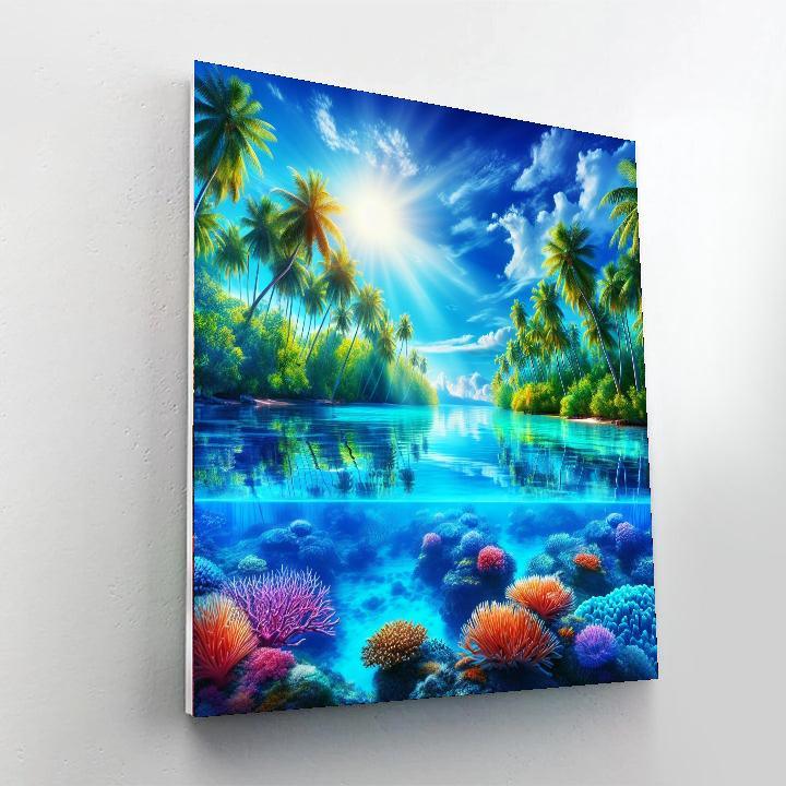 Tropical Lagoon Tranquility Paint By Numbers Kits