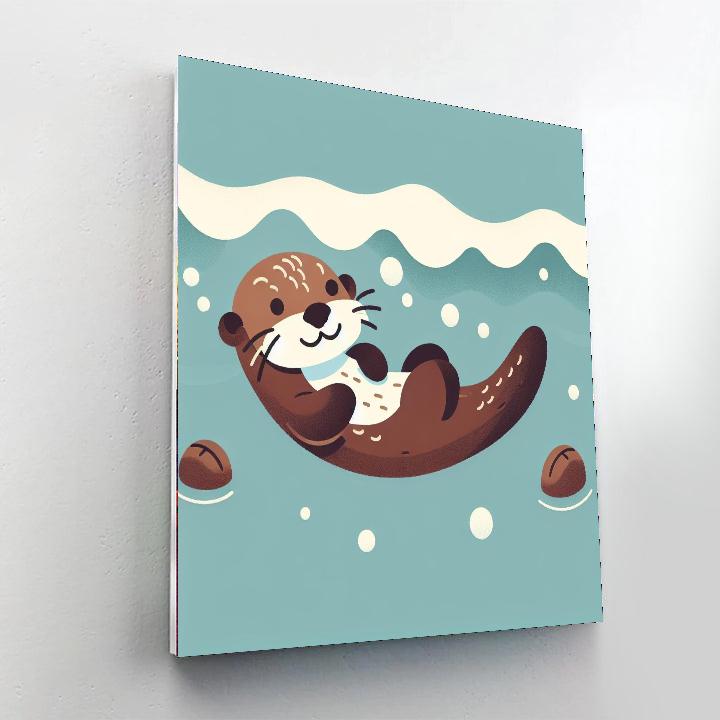 Serene Sea Otter Paint By Numbers Art