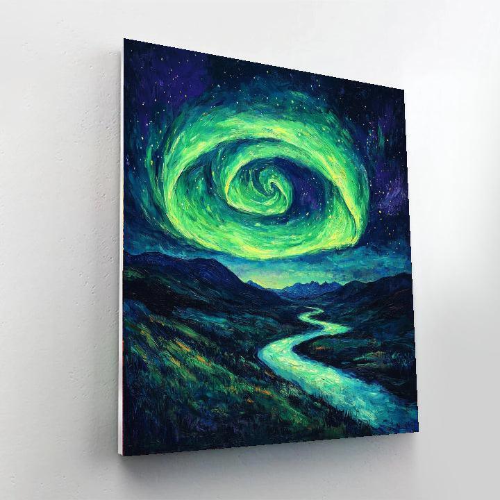 Edvard Munch Inspired Luminous Aurora Night  Paint By Numbers Kits