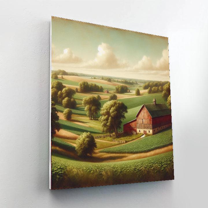 Idyllic Farm Landscape DIY Paint By Numbers