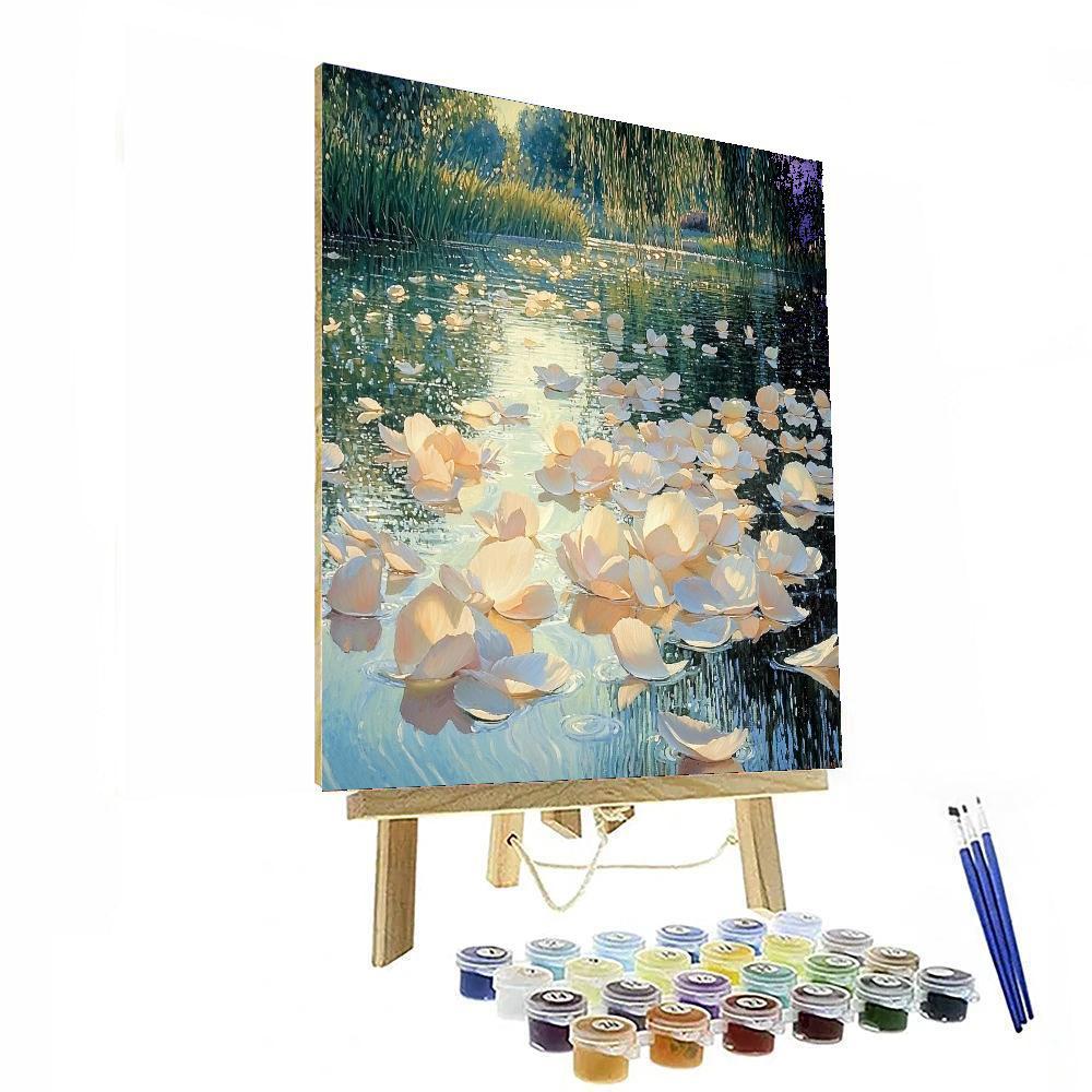 Edgar Degas Inspired Floating Petals  Painting Number Kit