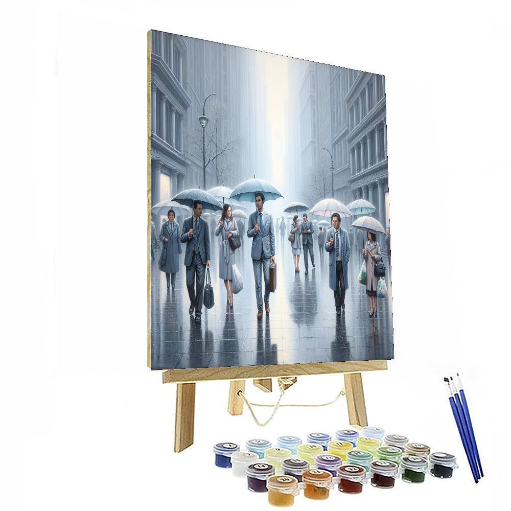 Rainy Day Stroll Paint By Number
