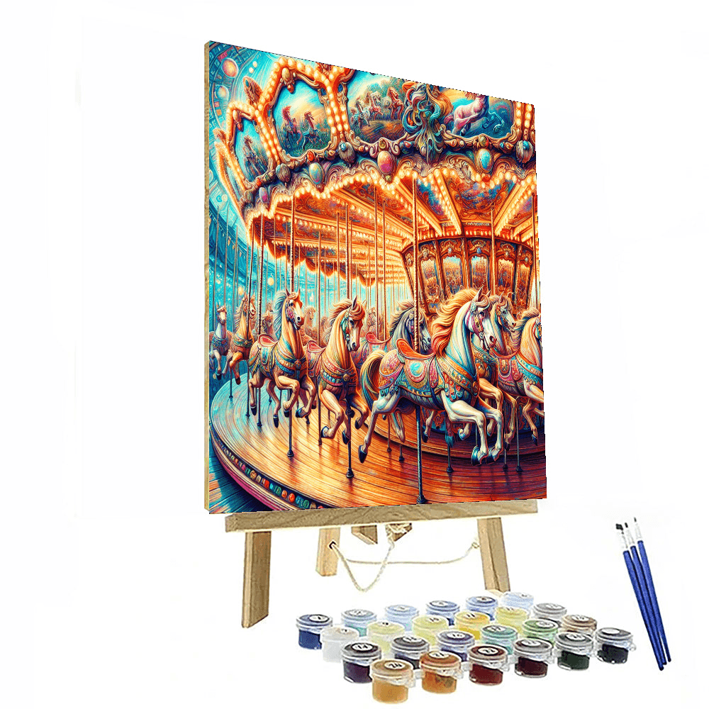 Enchanted Carousel Delight Numbered Painting Kits