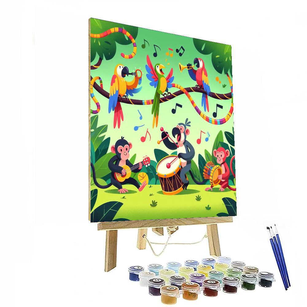 Wild Jungle Jam Painting By Numbers Kit