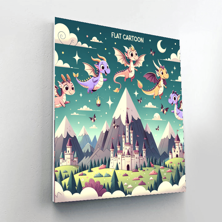 Magical Dragon Land Numbered Painting Kits