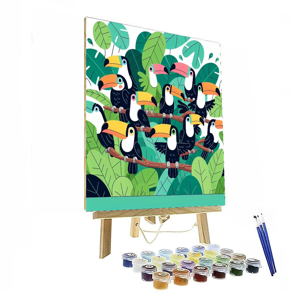 Tropical Toucan Party Painting By Numbers Kit