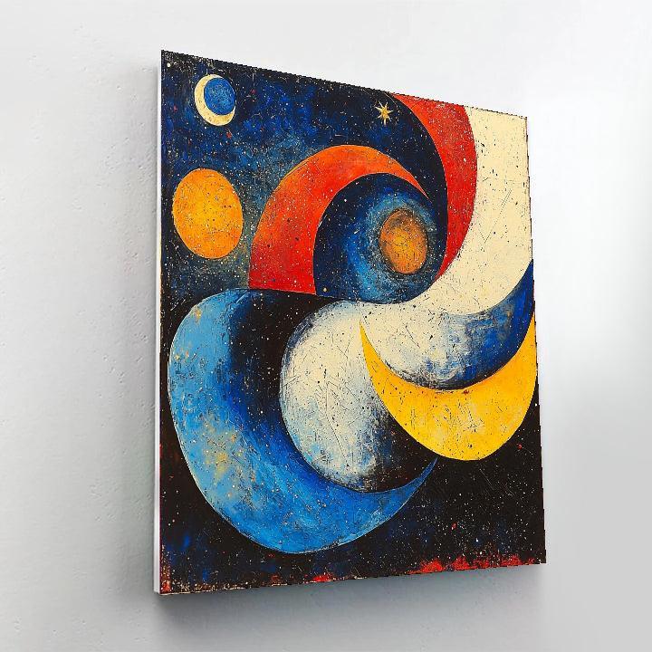 Joan Miró Inspired Exploring The Universe  Number Painting