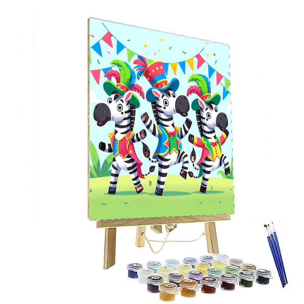 Zany Zebra Carnival Number Painting