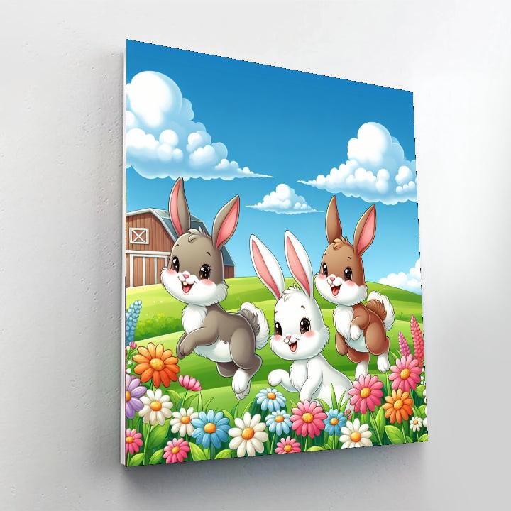 Sunny Bunny Farm Paint By Numbers Art
