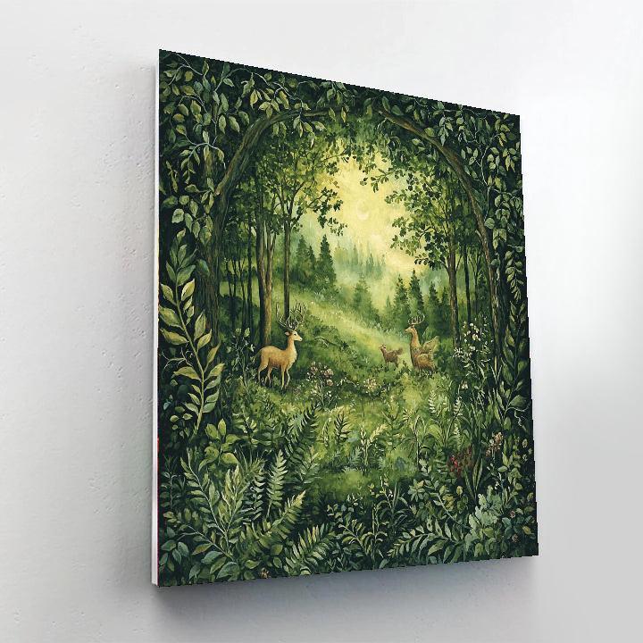 Dante Gabriel Rossetti Inspired Enchanted Woodland Spirits  Painting By Numbers Kit