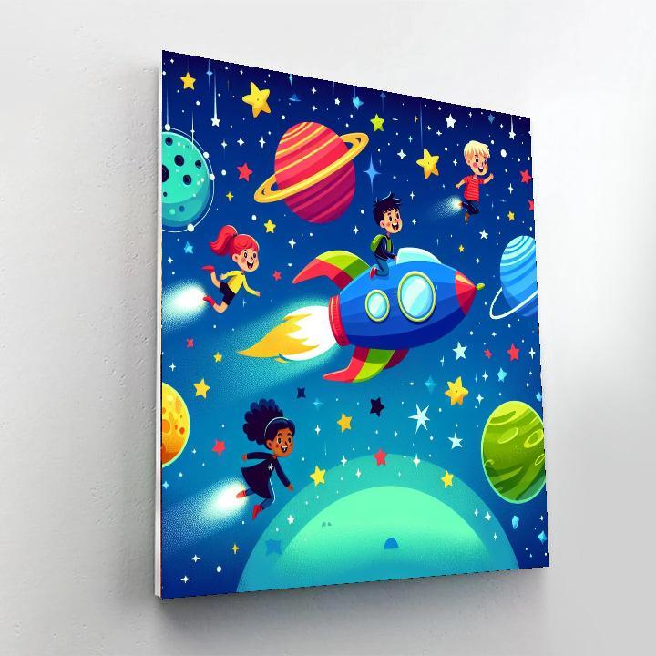 Cosmic Starship Adventure Paint By Numbers