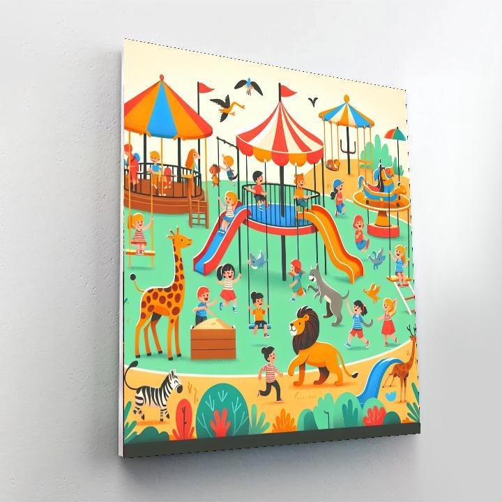 Zoo Animal Playground Paint By Numbers Kits