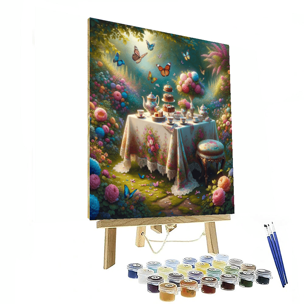 Garden Tea Party - DIY Painting By Numbers Kit