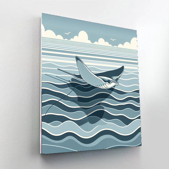 Majestic Manta Ray Paint By Numbers Art